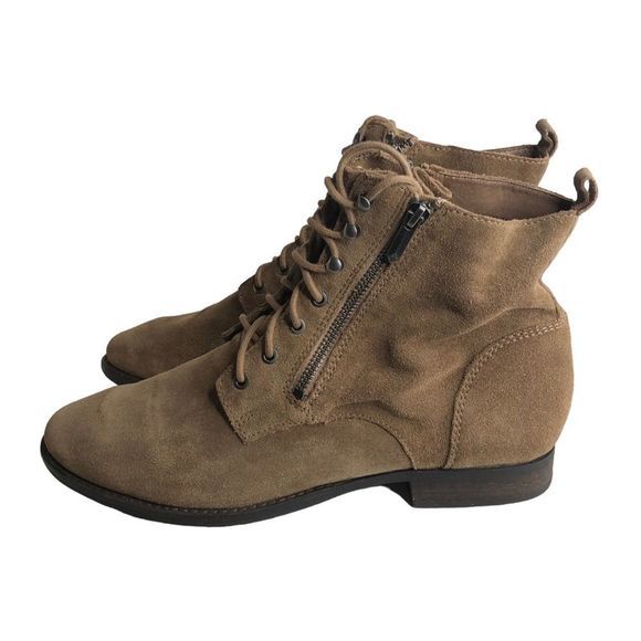 Sam Edelman Womens Mackay Ankle Boots Booties Brown Leather Zipper Combat 10.5 M - Picture 3 of 11